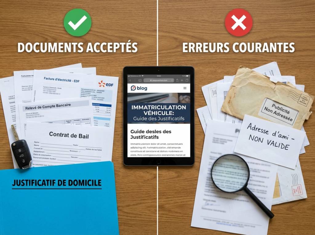 Attestation de domicile pour carte grise : modèles acceptés et erreurs fréquentes à éviter