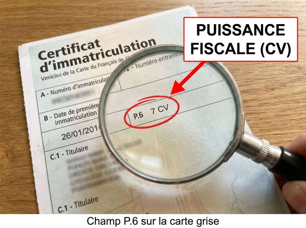 Ou trouver les chevaux fiscaux sur une carte grise : guide visuel pour lire votre certificat d’immatriculation